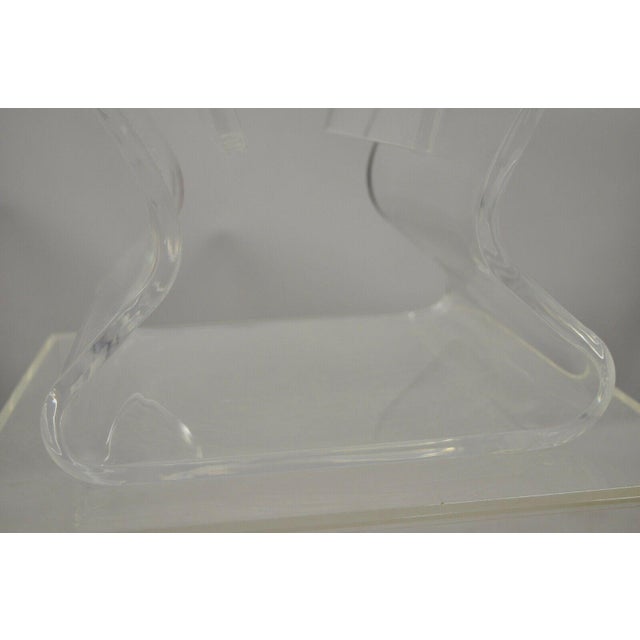 Umbra Shift Lucite Acrylic Magino Stool Magazine Rack Side Table by