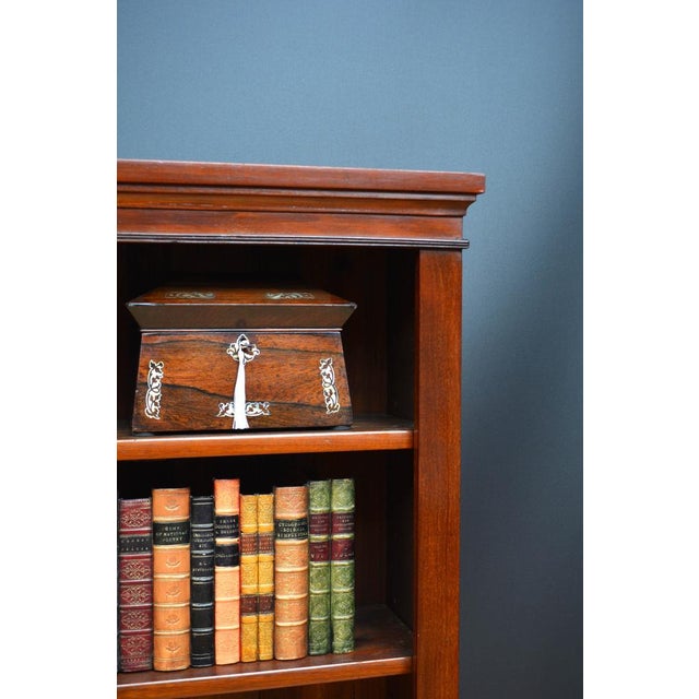 Victorian Mahogany Open Bookcase, 1880 For Sale - Image 9 of 16