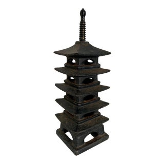 Mid 20th Century Cast Iron Pagoda Censer For Sale