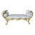 Baroque Style Off-White Bench With Gold Details For Sale