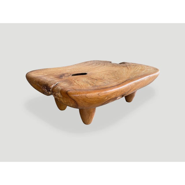 Andrianna Shamaris Mid Century Couture Teak Wood Coffee Table For Sale - Image 17 of 18
