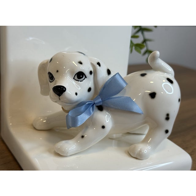 Vintage MCM Otagiri Dalmatian Dog Ceramic Bookends -Set of 2 For Sale In Dallas - Image 6 of 8