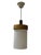 1960s Mid-Century Modern Murano Pendant Lamp in Bronze and Milk Glass, 1960s For Sale - Image 5 of 13