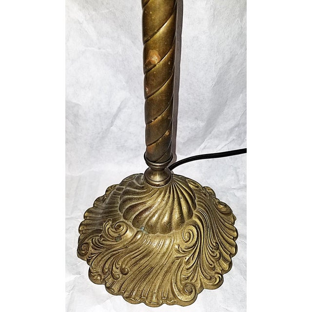 1980s Belle Epoque Brass and Onyx Table Lamp For Sale In West Palm - Image 6 of 11