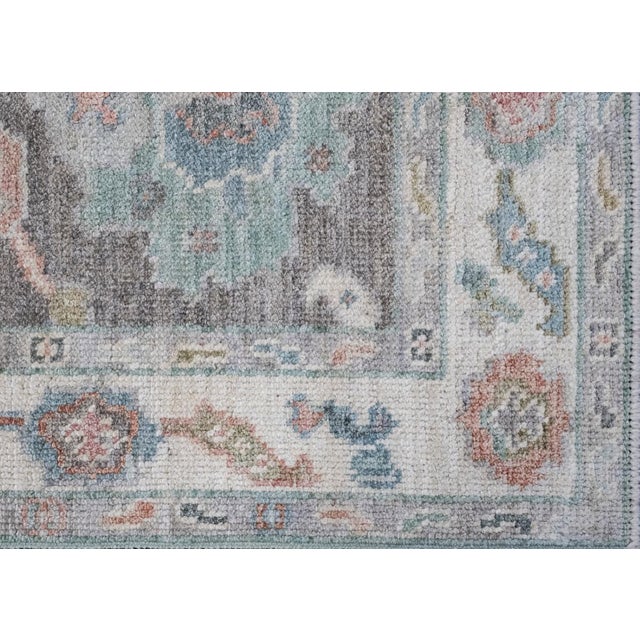 Turkish Oushak Runner Rug 2'7" x 10' For Sale - Image 4 of 8