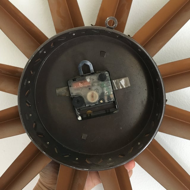 1950s Vintage Welby Starburst Wall Clock Chairish