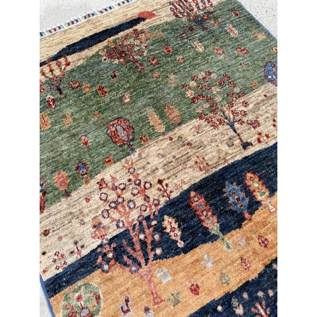 Green Persian Style Gabbeh Rug, 03'01 X 04'10 For Sale - Image 11 of 12