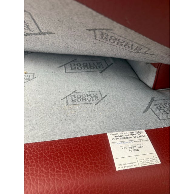 2000 - 2009 Roche Bobois Italian Leather Sofa - Oxblood/Rust - Excellent Condition For Sale - Image 5 of 6