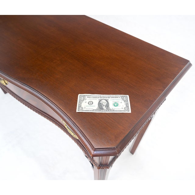 Late 20th Century Council Flame Mahogany Two Drawers Console Table Server MINT For Sale - Image 5 of 17