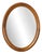 Mid-Century Oval Oak Mirror, Belgium, 1950s For Sale