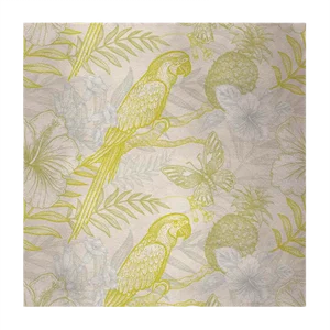 Parrots 5 Fabric Wall Covering by Chiara Mennini for Midsummer-Milano