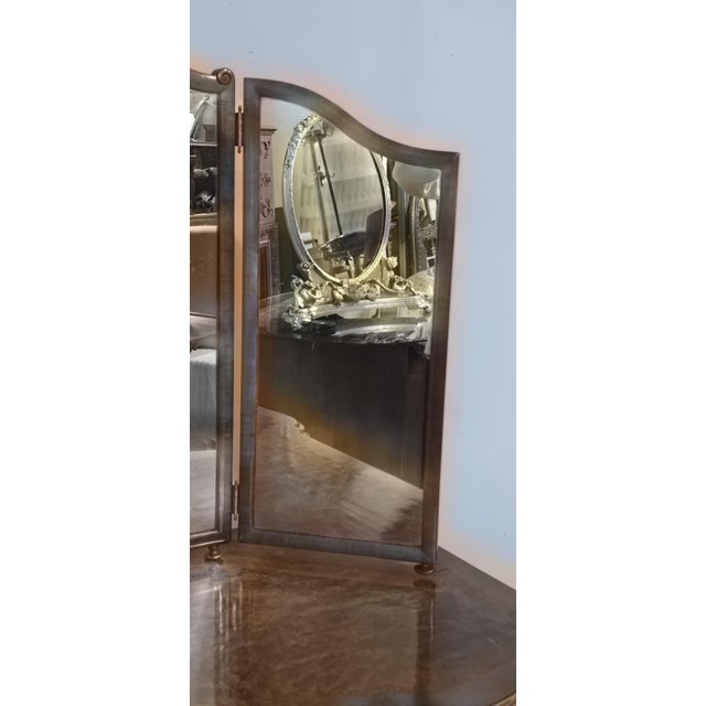 Wood Queen Anne Walnut Dressing Table, 1920 For Sale - Image 7 of 18
