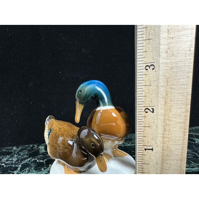 Hutschenreuther Selb Kunstabteilung Porcelain Mallard Duck Family Figurine (Model 440/2) For Sale - Image 11 of 12
