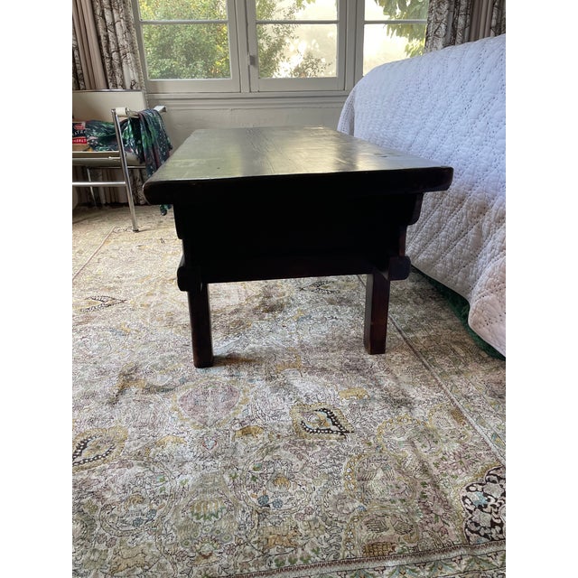 Japanese 1930s Vintage Japanese Low Table With Drawers Wabi Sabi For Sale - Image 3 of 12