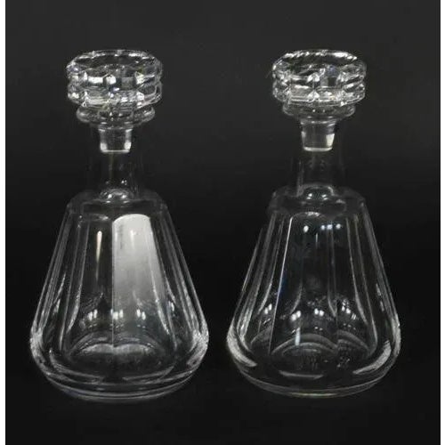 Vintage Harcourt Talleyrand Crystal Decanters attributed to Baccarat, 1950s, Set of 2 For Sale - Image 10 of 11