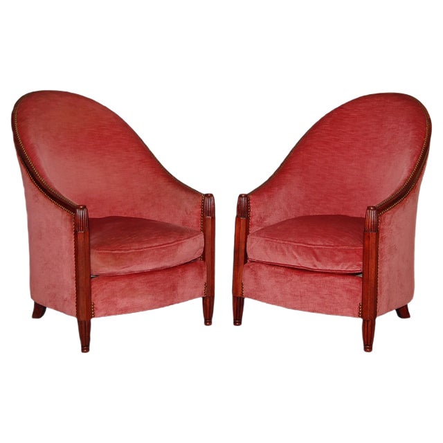 Set of Armchairs by René Joubert & Philippe Petit for DIM, 1920s For Sale