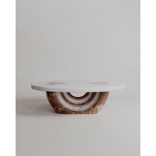 Heart Aïmi Coffee Table in Red Marble Stone by Esther Knopfler For Sale - Image 4 of 15