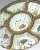 Fine Mid Century White & Gold Kutani Porcelain Sweetmeat Tray of 7 Bowls, Japanese Actors For Sale - Image 11 of 12