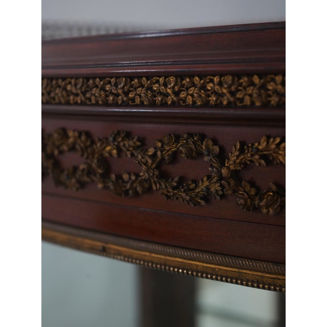 Paines Vernis Martin Bow Front Mahogany Vitrine Display Cabinet For Sale - Image 14 of 18