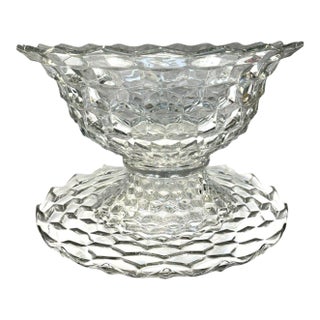 Late 20th Century Fostoria American 2056 No 610 Flaire Punch Bowl Stand Underplate - 3 pcs For Sale