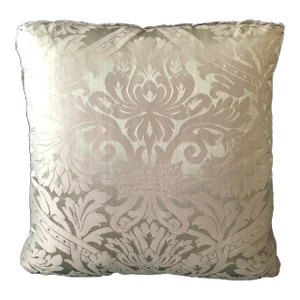 Large Damask Silk Pillow With Down Feather Insert