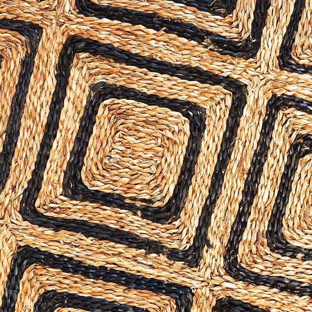 Rush House for Chairish Meridian Seagrass Rug - Natural/Black, 8' x 10' For Sale - Image 4 of 7