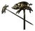 Antique French Silver Plate Pig Skewer: Figural Food Hatelet Skewer For Sale