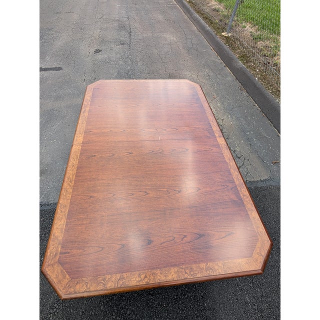 Vintage Pennsylvania House Cherry & Burlwood Dining Table 1 Leaf For Sale - Image 14 of 18