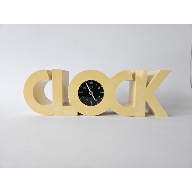 Mid-Century Space Age Desk Clock, Italy, 1970s For Sale - Image 3 of 11