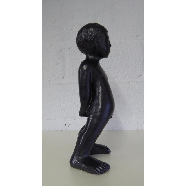 Ceramic Ceramic Boy Sculpture attributed to Elie Van Damme for Perignem, 1960s For Sale - Image 7 of 15
