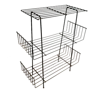 1960s Wrought Iron 3-Tier Shelf or Etagere, After Tony Paul