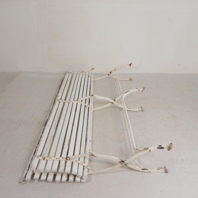 Folding Garden Slatted Bench, 1930s For Sale - Image 10 of 18