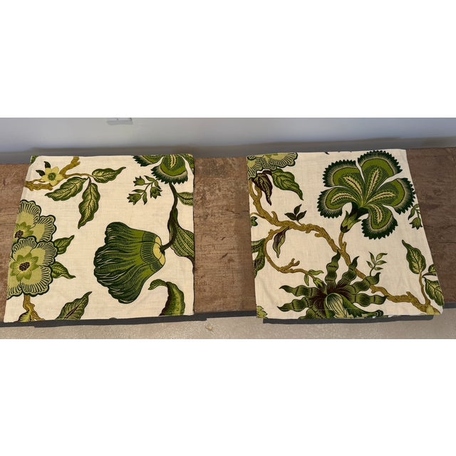 Celerie Kemble 20 X 20 Schumacher Celerie Kemble Hot House Flowers Linen Pillow For Sale - Image 4 of 4