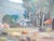Ll Edwards Signed California Landscape Farmhouse Mountain Oil Painting For Sale - Image 4 of 6