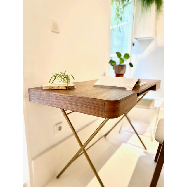 Cosimo Desk with Walnut Veneer Top by Marco Zanuso Jr. for Adentro, 2017 For Sale - Image 15 of 16