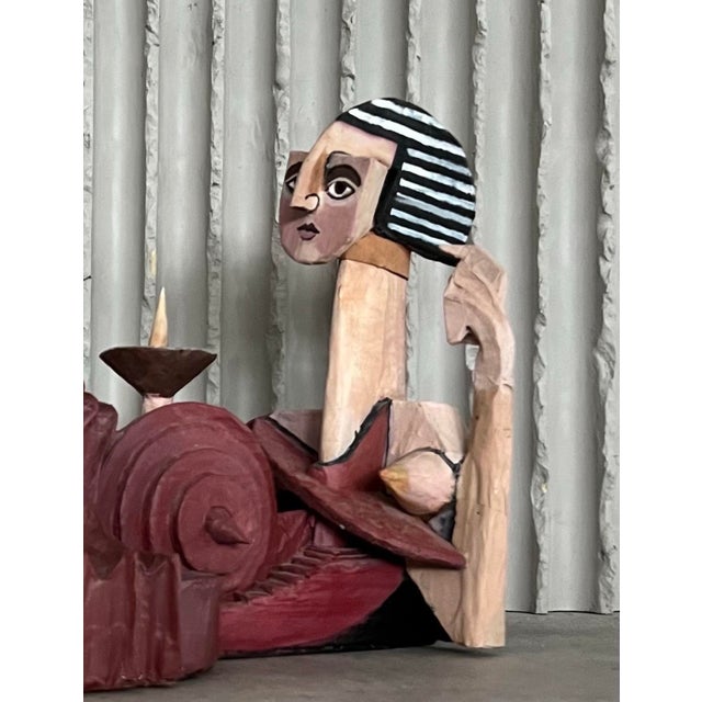 Mid-Century Modern Nude Paper Mache Art Piece, 1980s For Sale - Image 3 of 10
