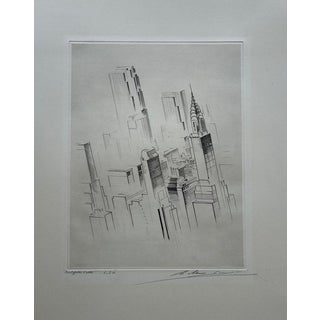 Michel Beret, Rockefeller Center, Original Engraving For Sale