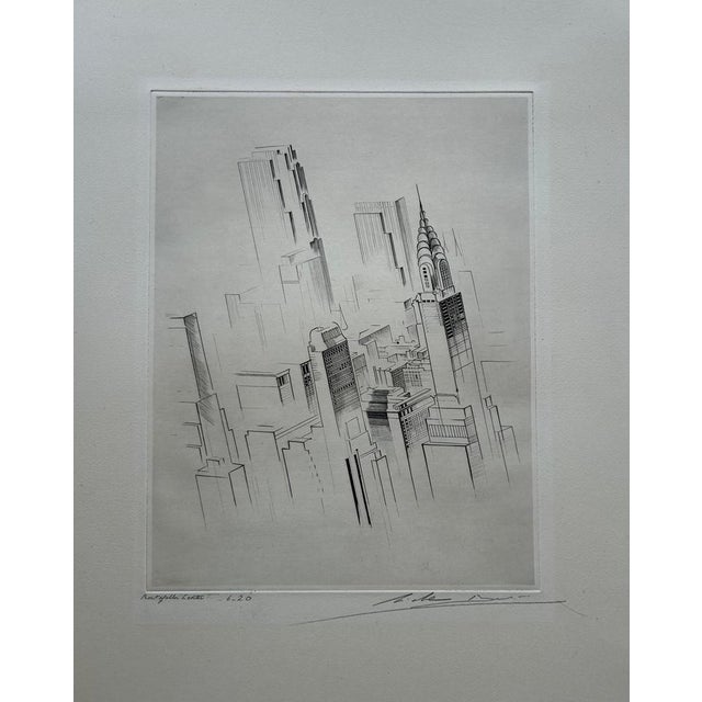 Michel Beret, Rockefeller Center, Original Engraving For Sale