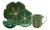 Bordallo Pinheiro Cabbage 16-Piece Dinnerware Set with Mug in Green, Service for Four For Sale