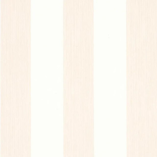 Schumacher Edwin Stripe Wide Wallpaper in Blush For Sale