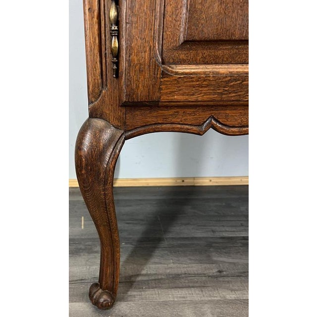 Vintage French Louis XVI Style Oak Cabinet For Sale - Image 4 of 12