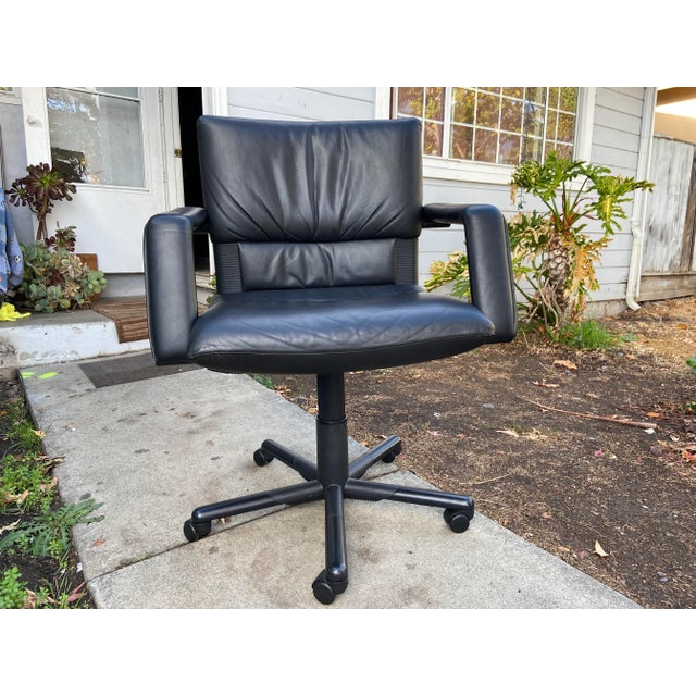 Black Vintage Vitra Mario Bellini Executive Swivel Desk Chair For Sale - Image 8 of 12