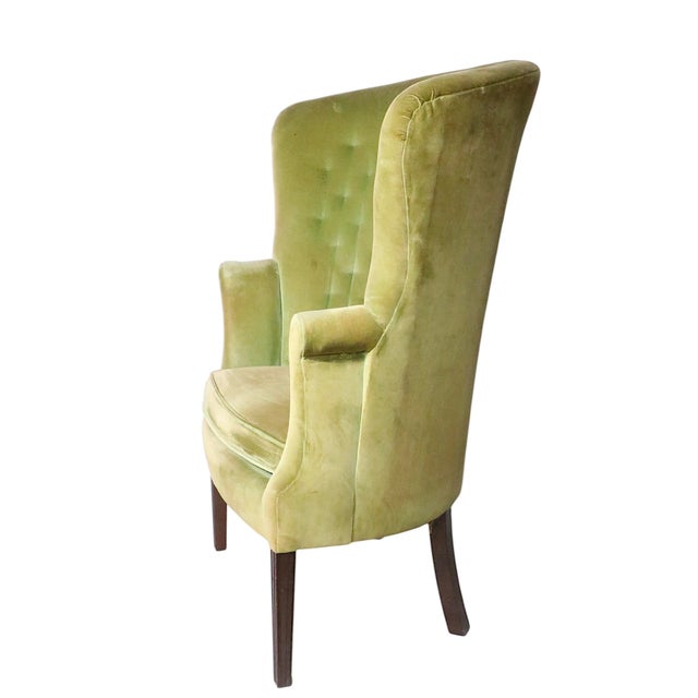 Mid 20th Century English Regency Revival Upholstered Wing Chair - Needs Reupholstery For Sale - Image 11 of 12