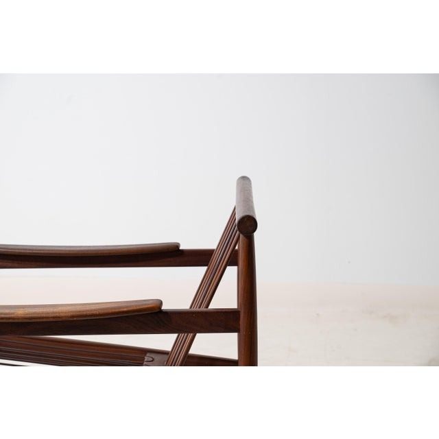 Danish Lounge Chair in Teak and Corduroy, 1960s For Sale - Image 6 of 13