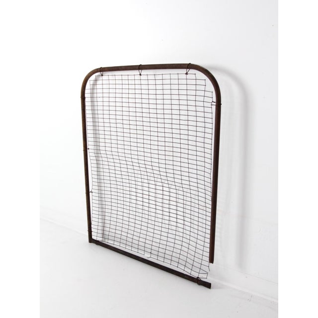 Silver Vintage Industrial Metal Farm Gate Panel For Sale - Image 8 of 12