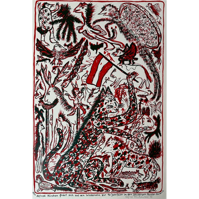 Alfred Klinkan, Untitled, 1960s, Signed Screen Print For Sale - Image 3 of 13