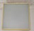 Mid-Century Minimalist Square Ceiling Light with Yellow Metal Housing and Frosted Glass Panel, 1960s For Sale - Image 10 of 12