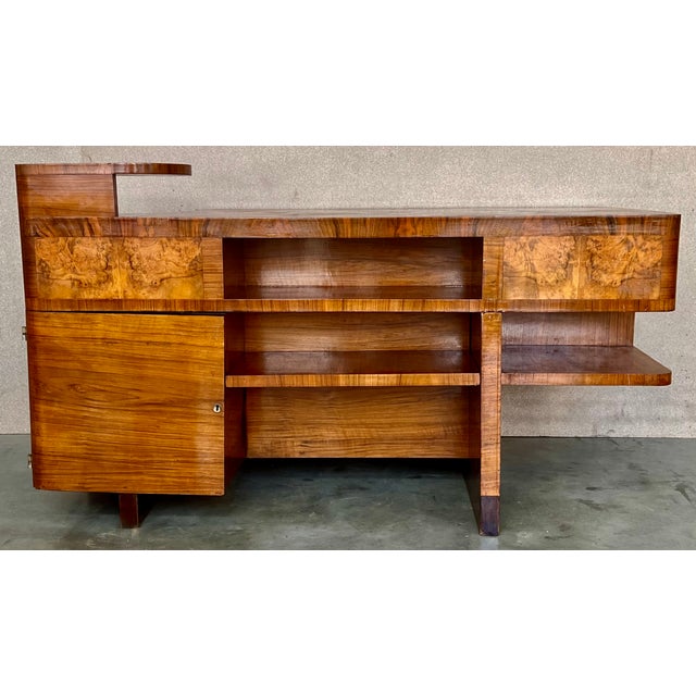 Art Deco Desk Table With Two Faces and Two Levels For Sale - Image 4 of 12