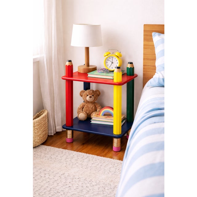 A bedside table or small designer side table created by French designer Pierre Sala in the 1980s. This piece is part of...