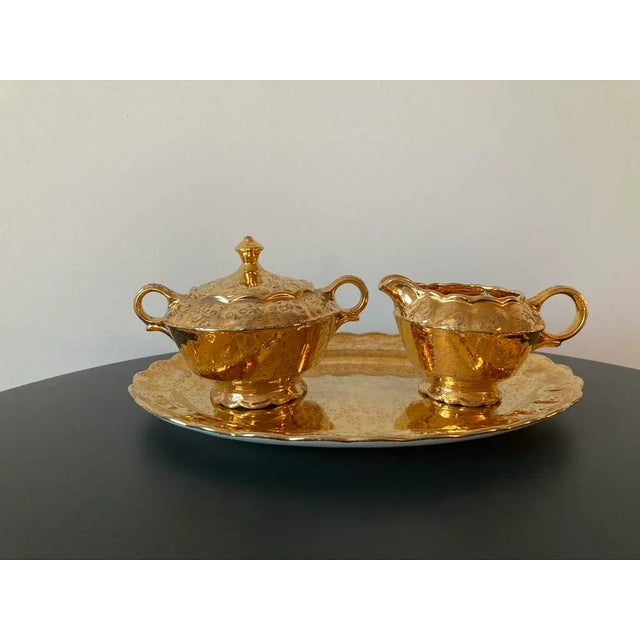 Early 20th Century Gold Porcelain Creamer Pitcher by Taylor Smith & Taylor For Sale - Image 12 of 12